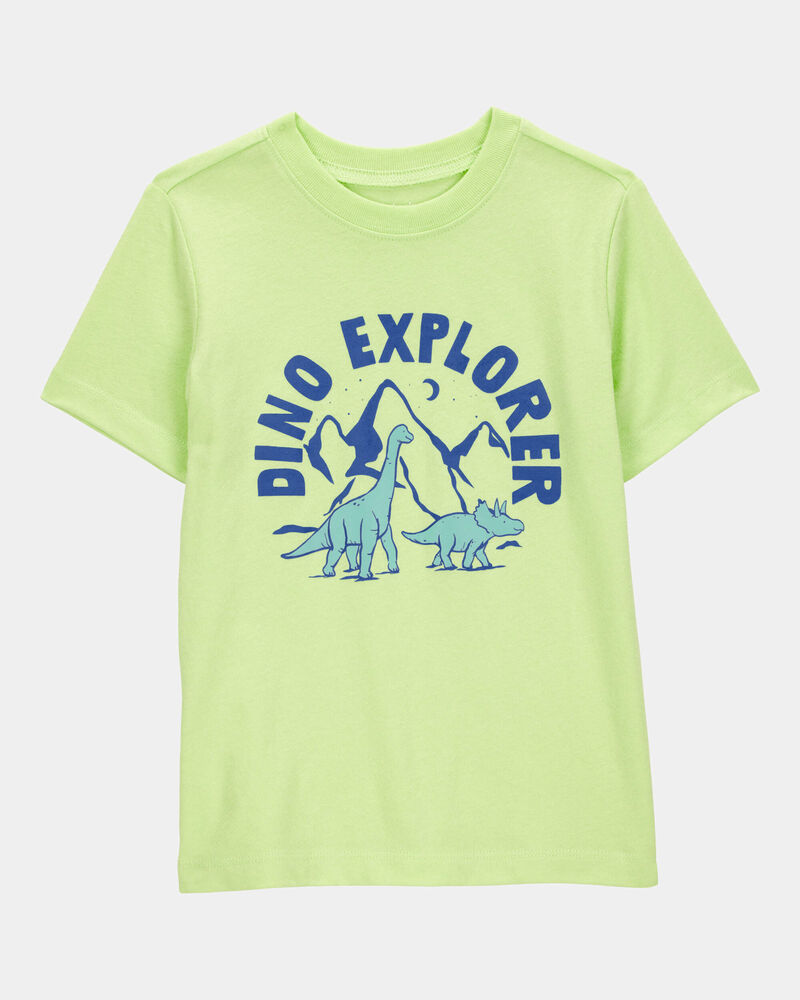 Toddler Boy Dino Explorer Graphic Tee - Green, image 1 of 3 slides