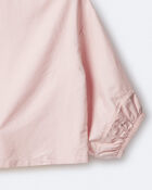 Toddler Girl Blouson Cuffed Long-Sleeve Top - Blush, image 6 of 6 slides
