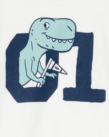 Toddler Dino Short-Sleeve Graphic Tee - Ivory, 