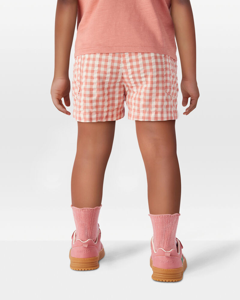 Toddler Gingham Shorts Made With Organic Cotton, image 3 of 7 slides