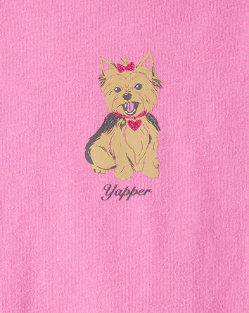 Girls Dog Long-Sleeve Graphic Tee - Pink, 