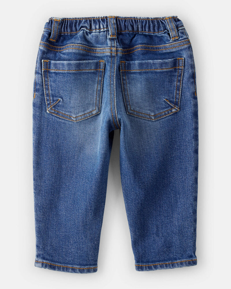 Baby Boy  Tapered Distressed Denim Jeans - Medium Wash, image 2 of 4 slides