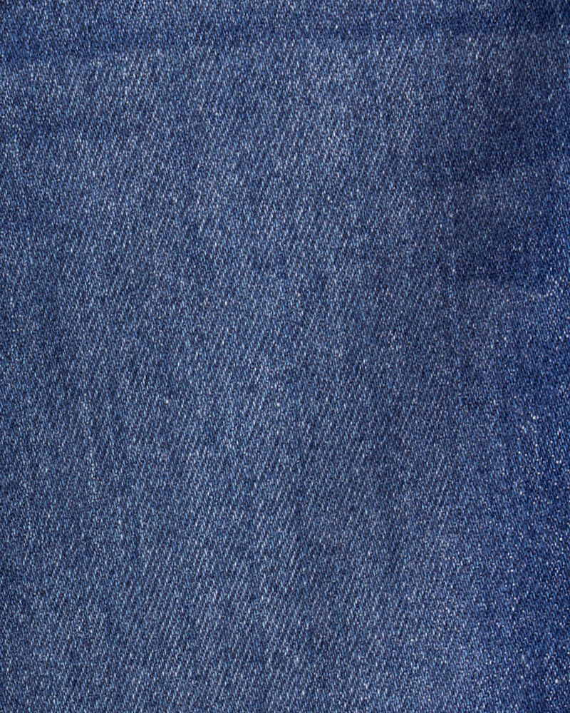 Baby Girl Denim Wide-Leg Cuff Jeans - Blue, image 3 of 4 slides