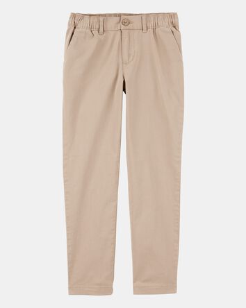 Girls Stretch Chino Uniform Pants - Khaki, 