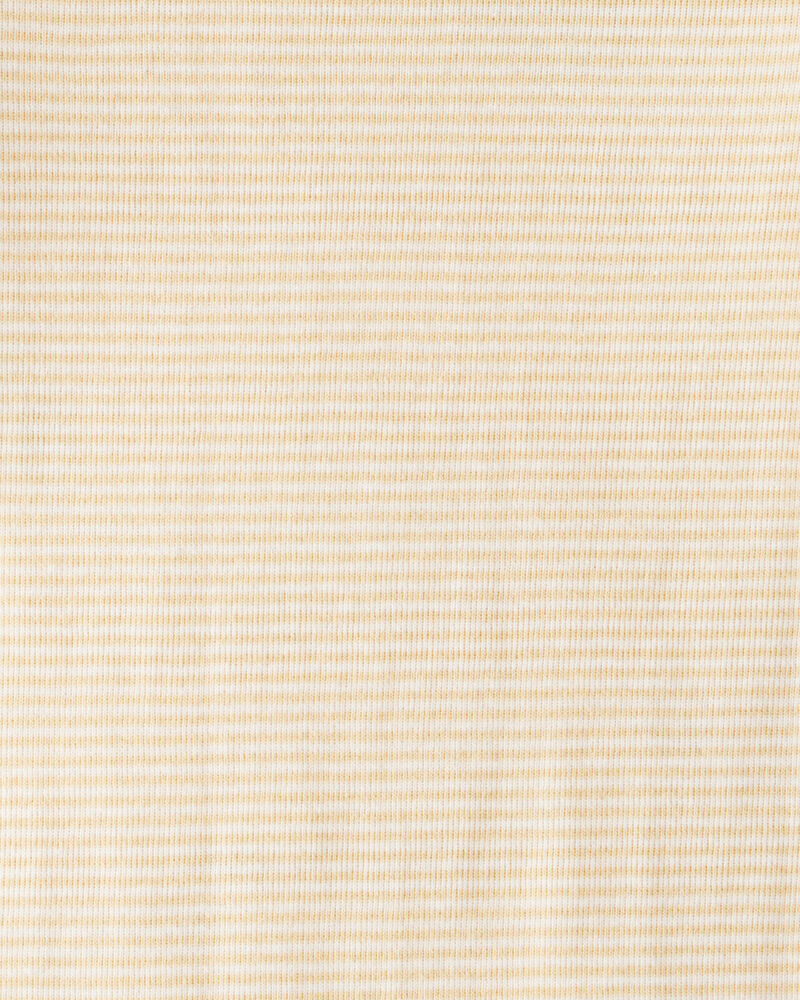 Baby 4-Pack Safari Print Cotton Long-Sleeve Multipack Bodysuits - Ivory/Yellow, image 4 of 6 slides