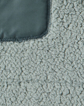 Girls Sherpa Vest - Green, 