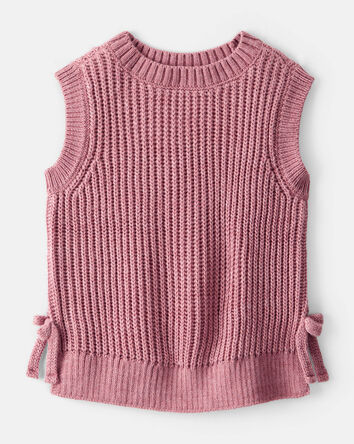Toddler Girl Sleeveless Sweater Top - Pink, 