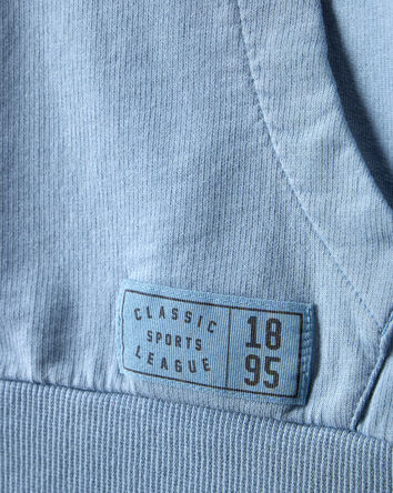 Boys Cotton Long-Sleeve Hoodie - Blue, 