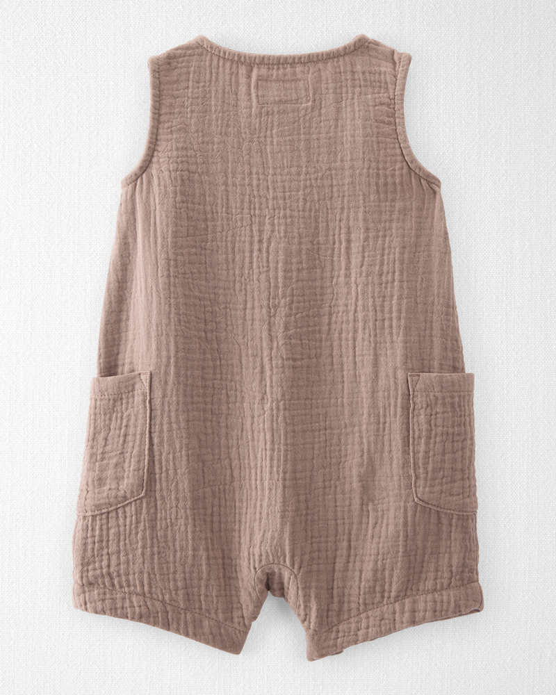 Baby Organic Cotton Gauze Romper, image 2 of 6 slides