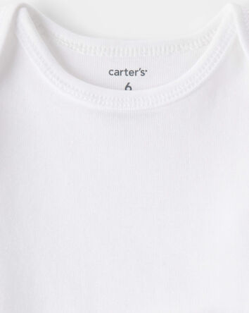 Baby 5-Pack Short-Sleeve Bodysuits - White, 