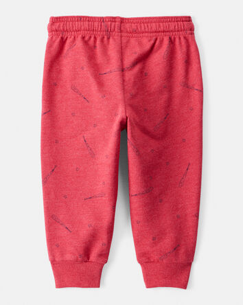 Baby Boy Baseball French Terry Jogger - Red, 