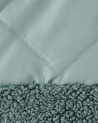 Baby Boy Long-Sleeve Midweight Quilted Sherpa Jacket - Green, image 3 of 3 slides