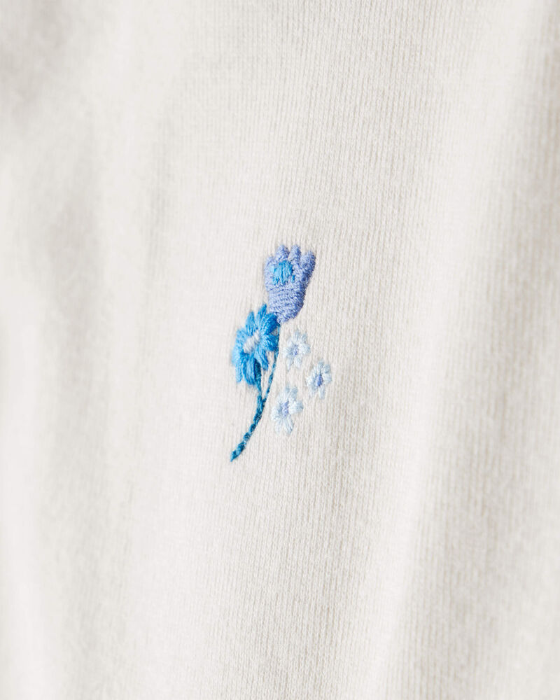 Baby Girl 3-Piece Floral Sherpa Long-Sleeve Bodysuit & Pant Set - Blue, image 2 of 6 slides