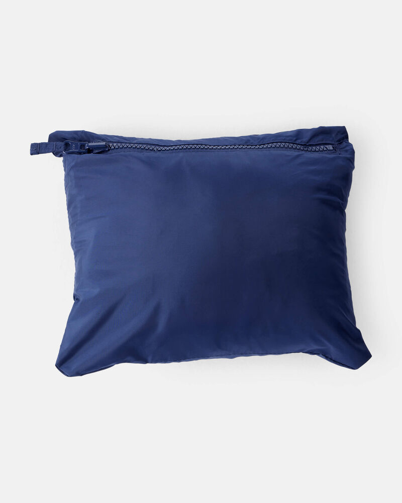 Baby Packable Hooded Puffer Jacket - Navy Blue, image 4 of 5 slides