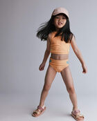 Toddler Girl Floral Tankini Set - Orange, image 1 of 6 slides