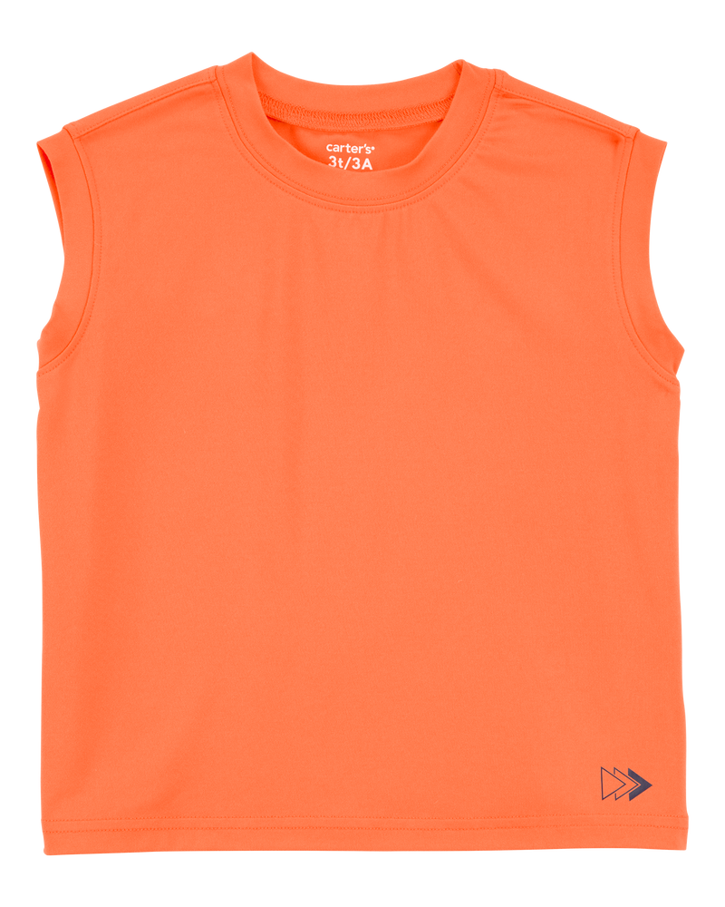 Toddler Active Muscle Tank - Orange, image 1 of 3 slides