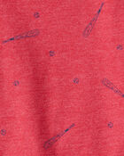 Baby Boy Baseball Print Short-Sleeve Tee - Red, image 2 of 3 slides
