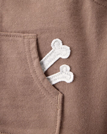 Baby 3-Piece Dog Little Vest Set - White/Brown, 