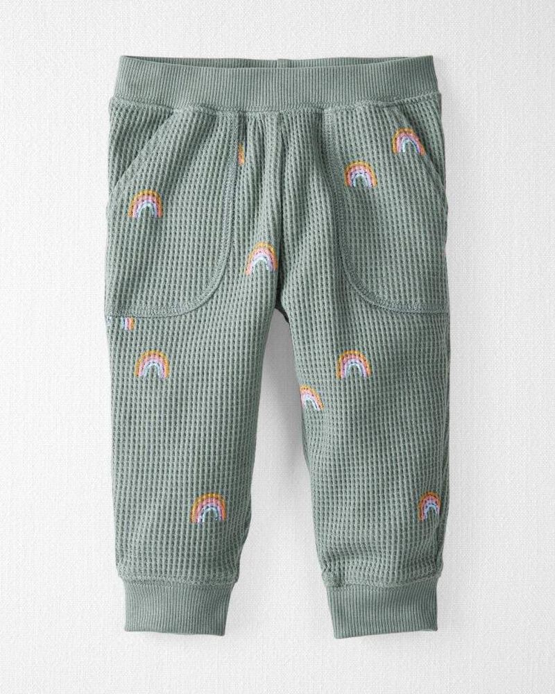 Baby Organic Cotton Waffle Knit Set in Magical Rainbow Print, image 2 of 6 slides