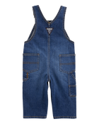 Baby Stretch Denim Classic Overalls - Dark Wash, image 2 of 5 slides