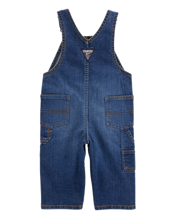 Baby Stretch Denim Classic Overalls - Dark Wash, 