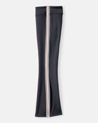 Girls 2-Piece G.O.A.T Graphic Tee & Knit Active Flared Pants Set - Black/Ivory, image 6 of 7 slides