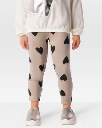 Toddler Girl Heart Cozy Fleece Leggings, 