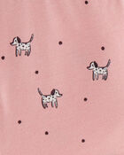 Toddler Girl Dog Print Short-Sleeve Knit Dress - Pink, image 3 of 4 slides
