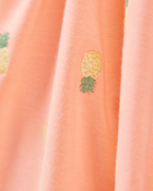 Toddler Girl Pineapple Print PurelySoft 2-Piece Pajamas - Coral, image 2 of 5 slides