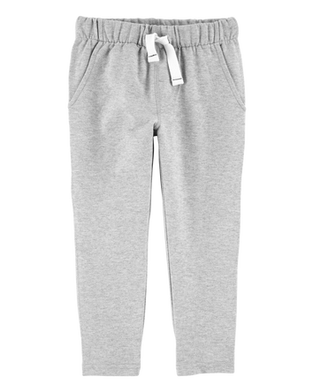 Toddler Boy Pull-On French Terry Pants - Grey, 