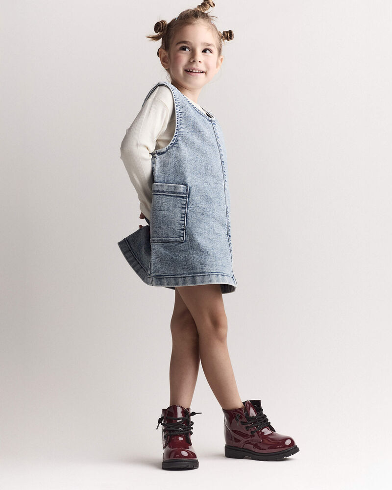 Toddler Girl Pointelle Long-Sleeve Top - Cream, image 4 of 7 slides