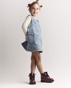 Toddler Girl Pointelle Long-Sleeve Top - Cream, image 4 of 7 slides