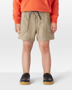 Toddler Pull-On Twill Shorts - Khaki, image 2 of 6 slides