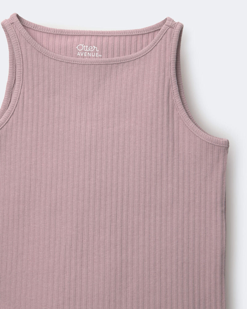 Toddler Girl Ribbed Playtime Tank Top - Mauve, image 4 of 4 slides