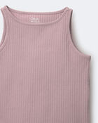 Toddler Girl Ribbed Playtime Tank Top - Mauve, image 4 of 4 slides