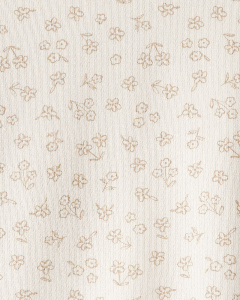 Toddler Girl Floral Print French Terry Long-Sleeve Pullover Sweatshirt - Ivory, image 2 of 3 slides