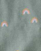 Baby Organic Cotton Waffle Knit Set in Magical Rainbow Print, image 4 of 6 slides