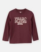 Toddler Boy Team Player Football Long-Sleeve Graphic Tee - Red, image 1 of 3 slides