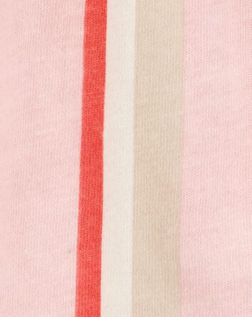 Baby Girl Striped Sleeveless Sunsuit - Pink, 