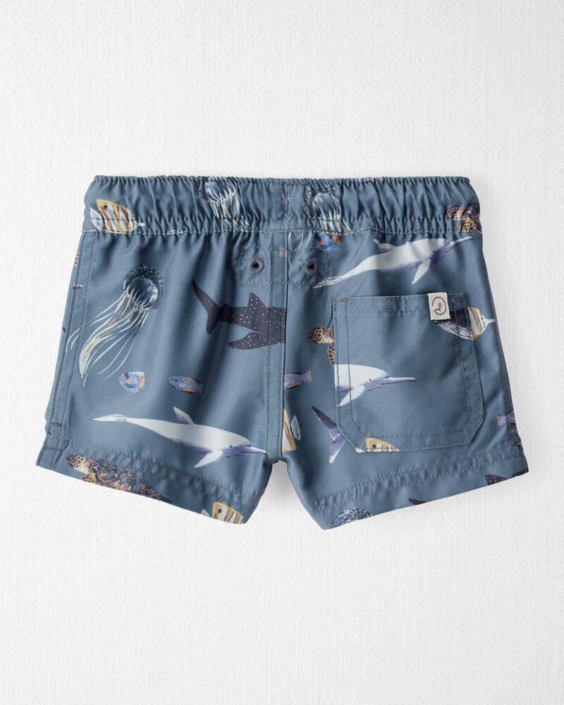 Baby Boy Recycled Ocean-Print Swim Trunks, image 2 of 4 slides