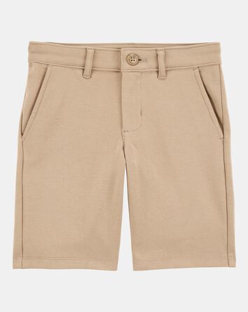 Kid Ponte Knit Uniform Pants - Khaki, 