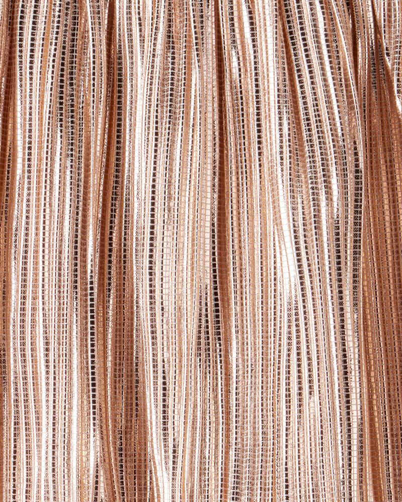 Toddler Girl Metallic Pleated Skirt - Gold, image 2 of 5 slides
