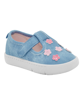 Baby Every Step&reg; First Walker Floral Denim Sneakers - Blue, 