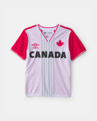 Kids 2-Piece Umbro Canada Soccer Jersey & Short Set - Red/White/Black, image 2 of 14 slides