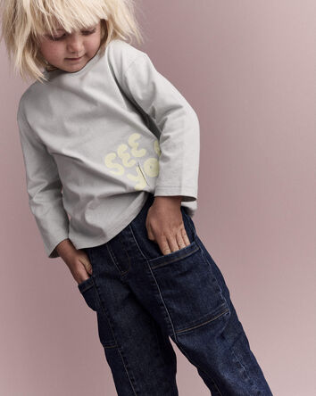 Toddler Pocket Pant in Denim - Blue, 