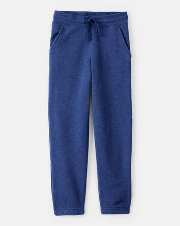 Boys Fleece Drawstring Joggers - Blue, 