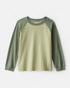 Toddler Boy Long-Sleeve Raglan Tee - Green, image 1 of 3 slides