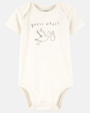 Baby Stork Announcement Bodysuit, 