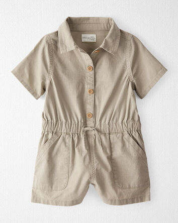 Toddler Romper Made With Organic Cotton Linen, 