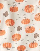 Baby Organic Cotton Pajamas in Harvest Pumpkins Print, image 3 of 4 slides